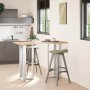Patas de mesa bar forma T 2 uds acero blanco 40x35x(101-102) cm