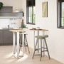 Patas de mesa bar forma T 2 uds acero blanco 60x35x(101-102) cm