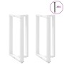 Patas de mesa bar forma T 2 uds acero blanco 60x35x(101-102) cm