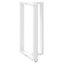 Patas de mesa bar forma T 2 uds acero blanco 60x35x(101-102) cm