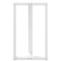 Patas de mesa bar forma T 2 uds acero blanco 60x35x(101-102) cm