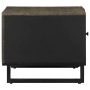 Mesa de centro madera maciza de mango negra 80x50x40 cm