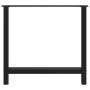 Patas de mesa de centro acero negro 2 uds 70x(72-73) cm