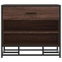 Banco zapatero madera de ingeniería roble marrón 60x40x53,5 cm