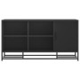 Banco zapatero madera de ingeniería y metal negro 100x40x53,5cm
