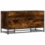 Banco zapatero madera de ingeniería roble ahumado 100x40x53,5cm