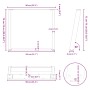 Patas para mesa de comedor en forma de U 2 uds acero blanco