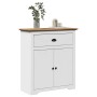 Mueble de entrada BODO blanco y marrón 80x35x90 cm