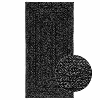 Alfombra ZIZUR apariencia yute interior exterior antracita
