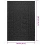 Alfombra ZIZUR apariencia yute interior exterior antracita