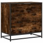 Cómoda de madera contrachapada roble ahumado 70x41x70 cm