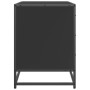 Cajonera de madera contrachapada negro 70x41x56 cm