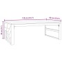 Mesa de centro madera maciza de teca 110x60x38 cm
