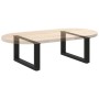 Patas de mesa de centro forma U 2uds acero negro 60x(30-31) cm