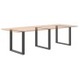 Patas mesa centro forma U 3 uds antracita 80x(72-73) cm acero