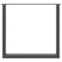 Patas mesa centro forma U 2uds antracita 90x(72-73)cm acero