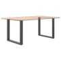 Patas mesa centro forma U 2uds antracita 90x(72-73)cm acero