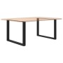 Patas mesa centro forma de U 2 uds acero negro 100x(72-73) cm