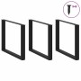 Patas mesa centro forma de U 2 uds acero negro 100x(72-73) cm