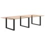 Patas mesa centro forma de U 2 uds acero negro 100x(72-73) cm