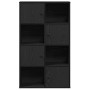 Estantería de madera de ingeniería roble negro 60x24x101,5 cm