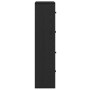 Estantería de madera de ingeniería roble negro 60x24x101,5 cm