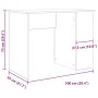 Escritorio de madera de ingeniería roble artesano 100x55x75 cm