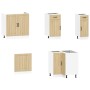 Mueble cocina Kalmar roble sonoma 11 pzas madera contrachapada