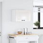 Armario de pared de cocina Kalmar blanca de alto brillo