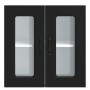 Armario pared cocina puerta de cristal Kalmar negra