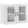 Armario pared cocina puerta cristal Kalmar blanca alto brillo