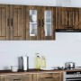 Armario pared cocina puerta de cristal Lucca roble ahumado