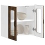Armario pared cocina puerta de cristal Lucca roble ahumado
