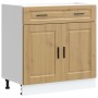 Mueble bajo de cocina porto roble artesano madera reconstituida
