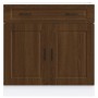 Mueble bajo de cocina porto roble marrón madera reconstituida