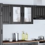 Armario pared cocina puerta de cristal Lucca negra