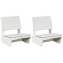 Sillas jardín 2 uds madera maciza pino blanco 60x64x70,5 cm