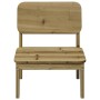 Sillas de jardín 2 uds 60x52,5x72 cm madera de pino impregnada