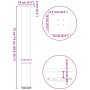 Patas para mesa de centro 4 uds acero blanco 72-74 cm