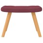 Silla mecedora con reposapiés tela rojo tinto