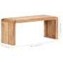 Banco de madera de acacia maciza 110x38x46 cm