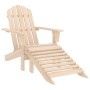 Silla jardín Adirondack con otomana madera maciza de abeto