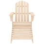 Silla jardín Adirondack con otomana madera maciza de abeto