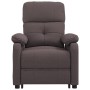 Sillón de masaje eléctrico tela marrón oscuro