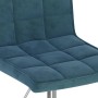 Sillas de comedor giratorias 2 uds terciopelo azul