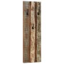 Percheros de pared 2 uds madera maciza reciclada 36x3x110 cm