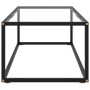 Mesa de centro negra con vidrio templado 100x50x35 cm