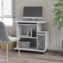 Mesa de ordenador madera contrachapada blanco 80x50x75 cm