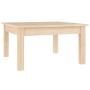 Mesa de centro de madera maciza de pino 55x55x30 cm