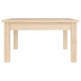 Mesa de centro de madera maciza de pino 55x55x30 cm